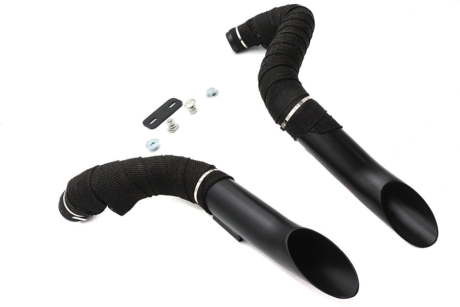 Ultima Big Growl Exhaust Drag Pipe Short Shots Black for Harley Davidson by Ultima