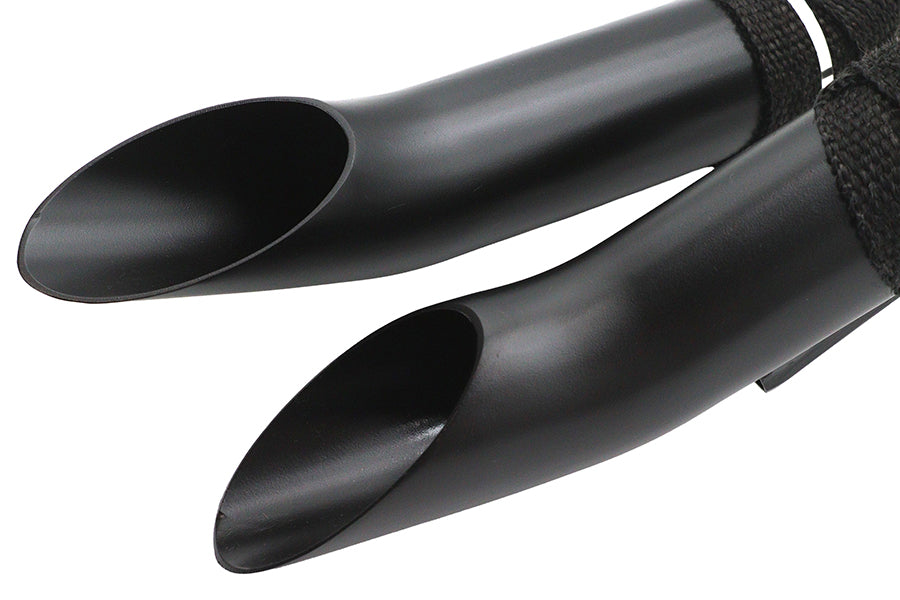 Ultima Big Growl Exhaust Drag Pipe Short Shots Black for Harley Davidson by Ultima