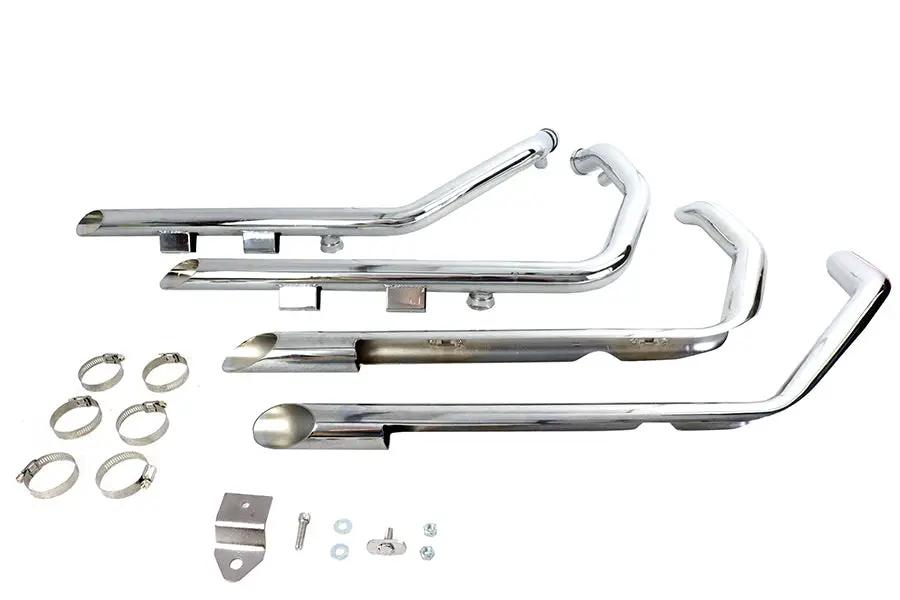 V-Twin Factory Sample MCM Illusion Drag Pipe Set Chrome for Harley Davidson XL Models by V-Twin