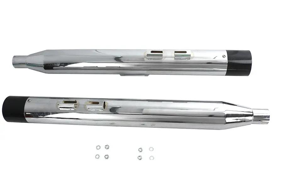 V-Twin Factory Sample Chrome Touring Style Muffler Set for Harley Davidson FLT by V-Twin
