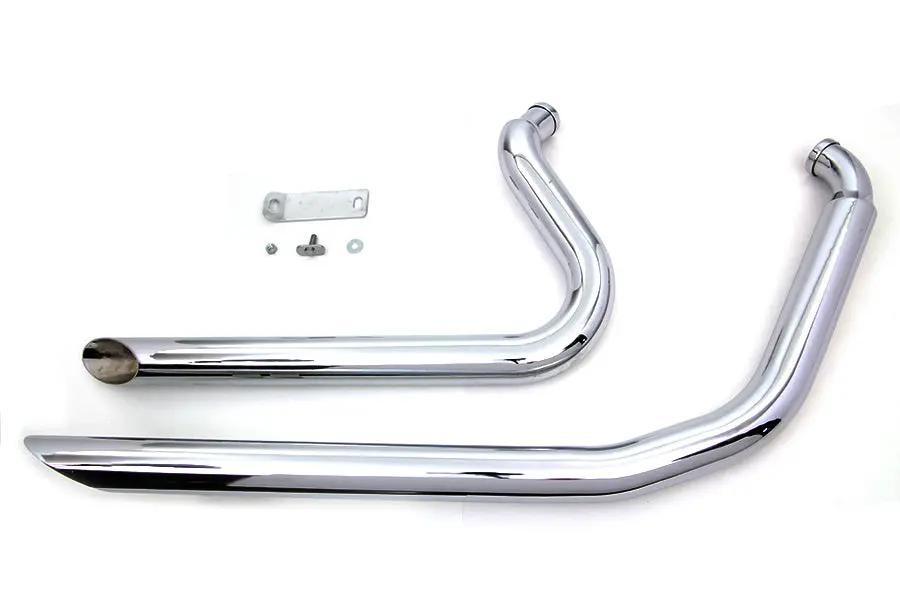 Factory Sample Wyatt Gatling Exhaust Drag Pipe Set Side by V-Twin