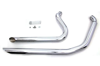 Factory Sample Wyatt Gatling Exhaust Drag Pipe Set Side by V-Twin