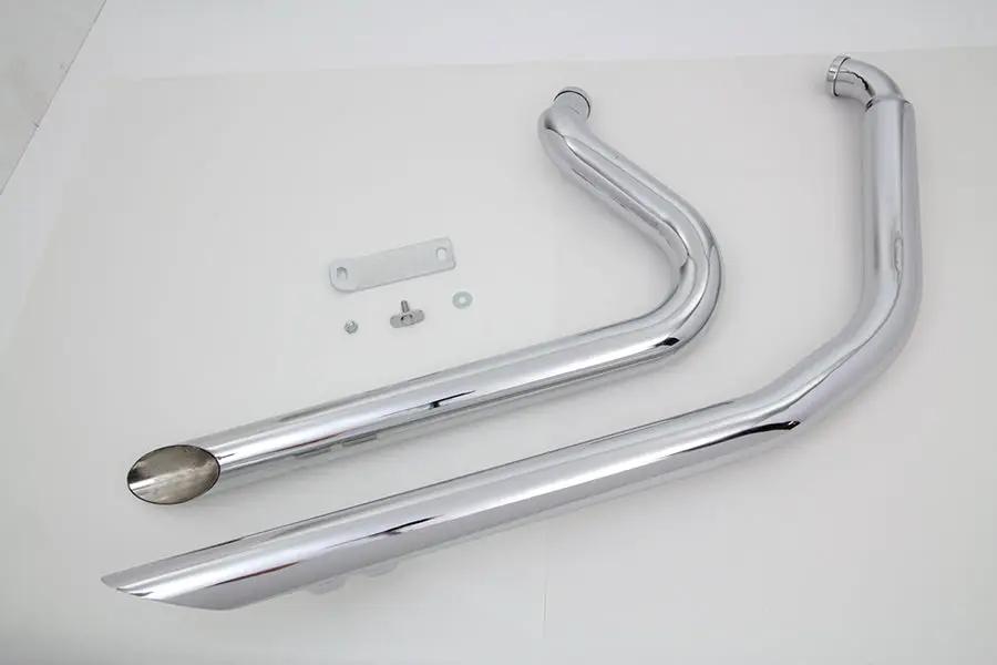 Factory Sample Wyatt Gatling Exhaust Drag Pipe Set Side by V-Twin