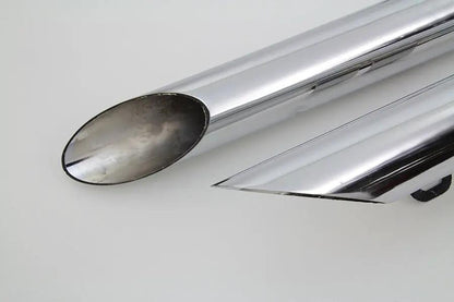 Factory Sample Wyatt Gatling Exhaust Drag Pipe Set Side by V-Twin