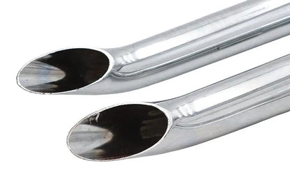 Wyatt Gatling FXST Street Fighter Drag Pipe Set Chrome Part #2475 by Wyatt Gatling