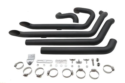 Wyatt Gatling FXST Street Fighter Drag Pipe Set Black - Part Number 2476 by Wyatt Gatling