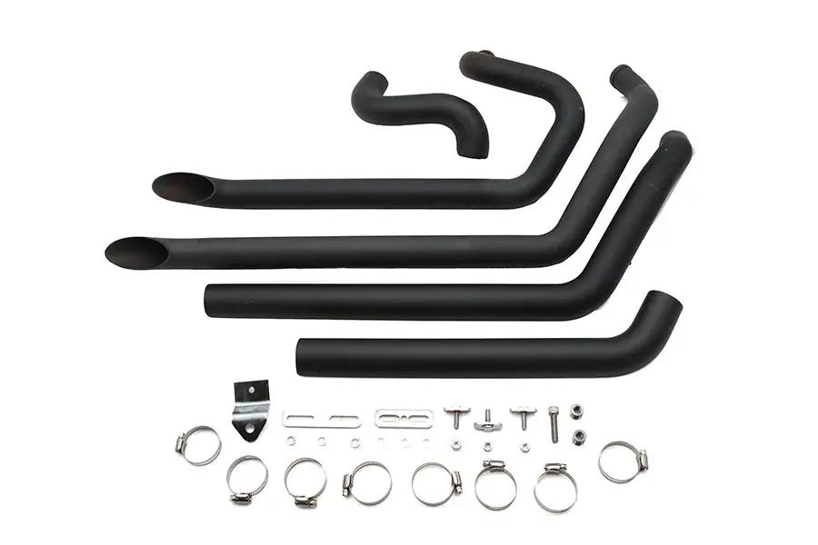 Wyatt Gatling FXST Street Fighter Drag Pipe Set Black - Part Number 2476 by Wyatt Gatling