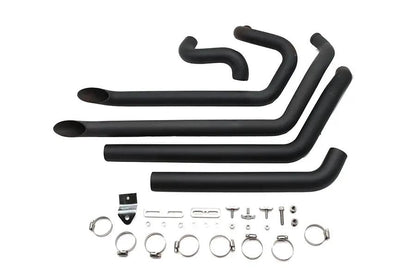Wyatt Gatling FXST Street Fighter Drag Pipe Set Black - Part Number 2476 by Wyatt Gatling