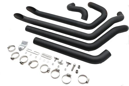 Wyatt Gatling FXST Street Fighter Drag Pipe Set Black - Part Number 2476 by Wyatt Gatling