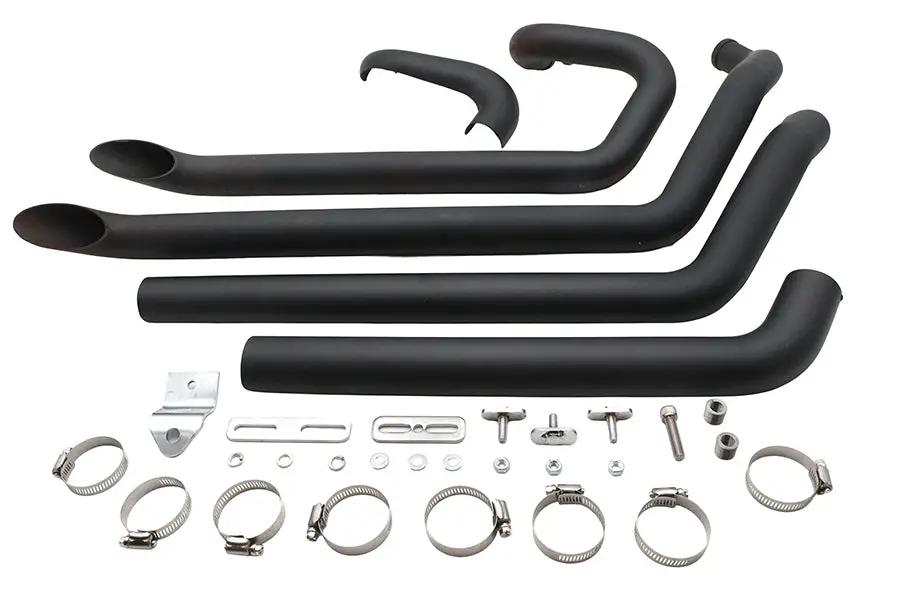 Wyatt Gatling FXST Street Fighter Drag Pipe Set Black - Part #2478 by Wyatt Gatling