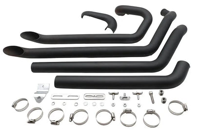 Wyatt Gatling FXST Street Fighter Drag Pipe Set Black - Part #2478 by Wyatt Gatling