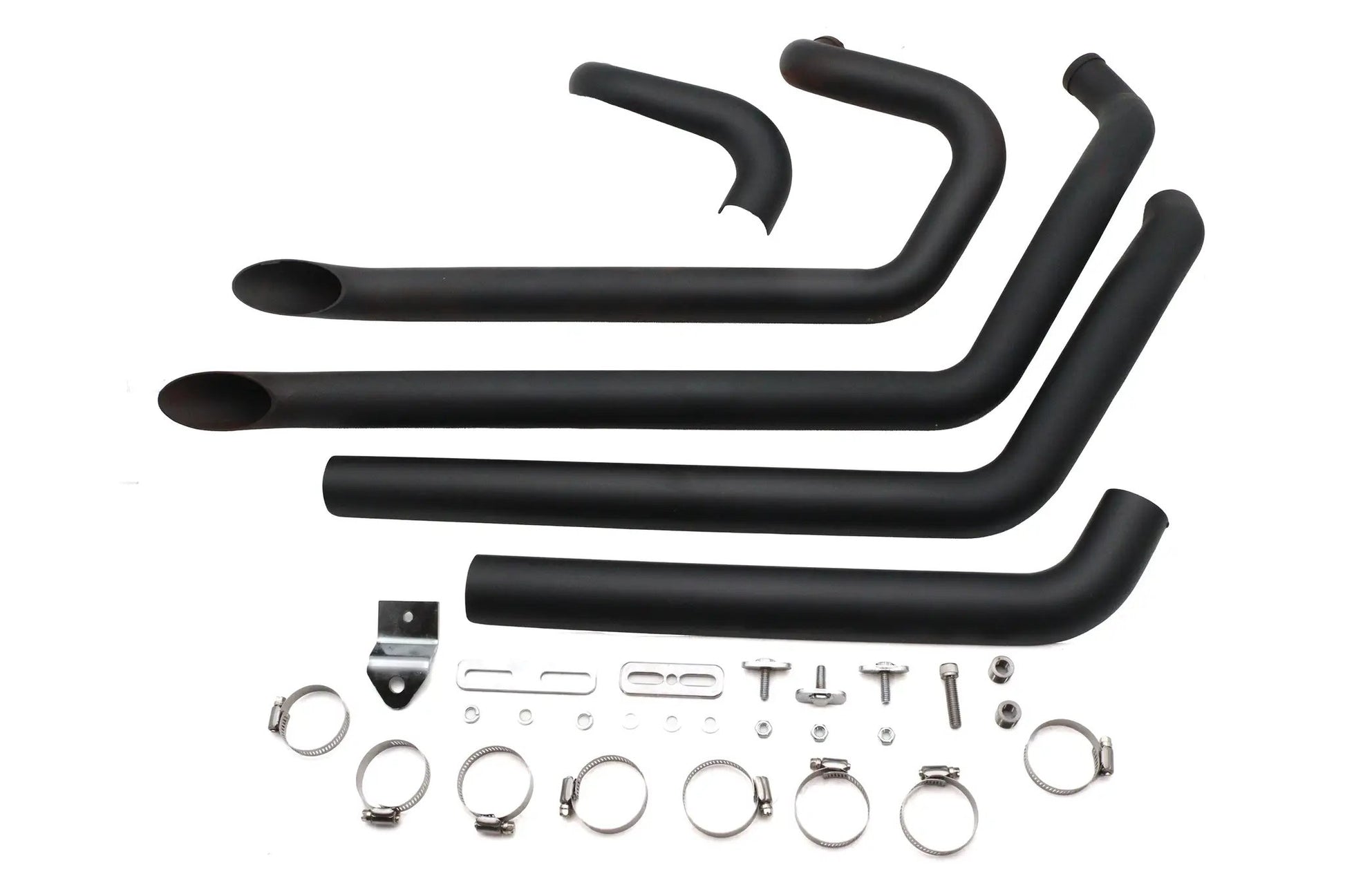 Wyatt Gatling FXST Street Fighter Drag Pipe Set Black - Part #2478 by Wyatt Gatling