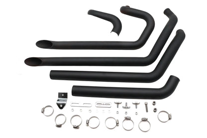 Wyatt Gatling FXST Street Fighter Drag Pipe Set Black - Part #2478 by Wyatt Gatling