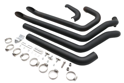 Wyatt Gatling FXST Street Fighter Drag Pipe Set Black - Part #2478 by Wyatt Gatling