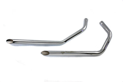V-Twin Wyatt Gatling Exhaust Drag Pipe Set with Slash Cut Ends for Harley XL Models by V-Twin