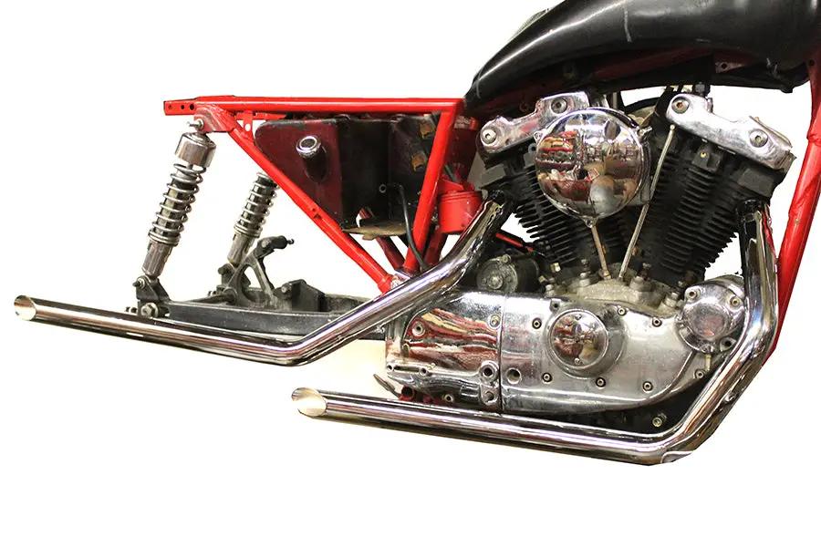 V-Twin Wyatt Gatling Exhaust Drag Pipe Set with Slash Cut Ends for Harley XL Models by V-Twin