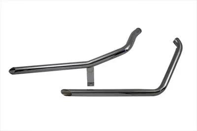V-Twin Exhaust Drag Pipe Set with Slash Cut Ends for Harley Davidson FXST (1986-1995) by V-Twin