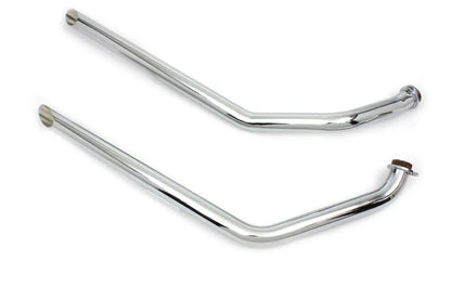 MCM Exhaust Drag Pipe Set Slash Cut Chrome for Harley Davidson FX (1971-1980) by MCM