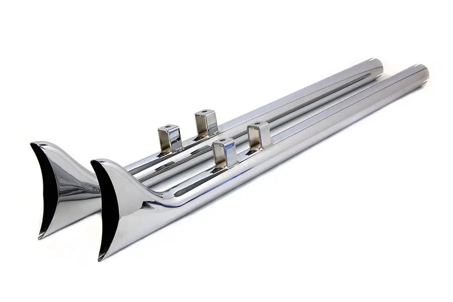 Wyatt Gatling 36 Inch Straight Fishtail Exhaust Set for Harley Davidson FLT by Wyatt Gatling