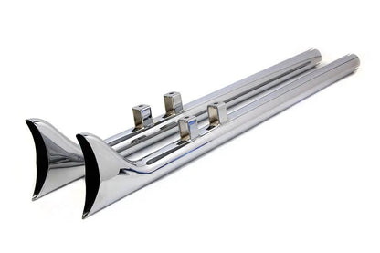Wyatt Gatling 36 Inch Straight Fishtail Exhaust Set for Harley Davidson FLT by Wyatt Gatling