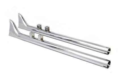 Wyatt Gatling 36 Inch Straight Fishtail Exhaust Set for Harley Davidson FLT by Wyatt Gatling