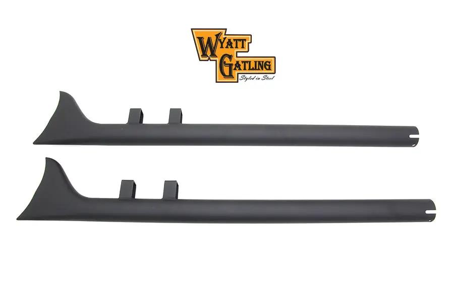 Wyatt Gatling 33 Inch Straight Fishtail Exhaust Set for Harley Davidson FLT by Wyatt Gatling
