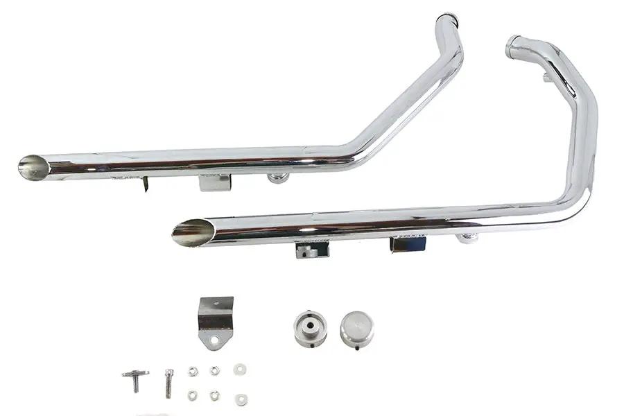 V-Twin Wyatt Gatling Exhaust Drag Pipe Set Slash Cut for Harley Davidson XL (2014-2023) by V-Twin