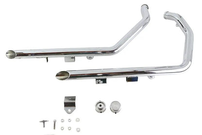 V-Twin Wyatt Gatling Exhaust Drag Pipe Set Slash Cut for Harley Davidson XL (2014-2023) by V-Twin