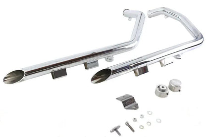 V-Twin Wyatt Gatling Exhaust Drag Pipe Set Slash Cut for Harley Davidson XL (2014-2023) by V-Twin