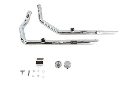 V-Twin Wyatt Gatling Exhaust Drag Pipe Set Slash Cut for Harley Davidson XL (2014-2023) by V-Twin