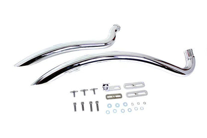 V-Twin Part 6477 Curved Radius Exhaust Header Set for Harley Davidson XL (1986-1995) by V-Twin