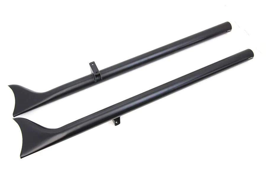 V-Twin Indian Straight Fishtail Exhaust Set for Harley Davidson Chief - Black by V-Twin