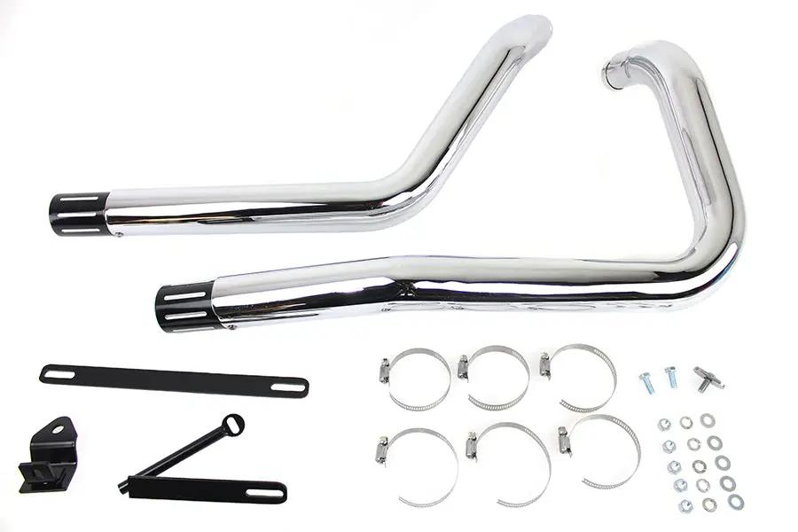 MCM 2-1/4 Inch Vortex Drag Pipe Set for Harley Davidson XL by MCM