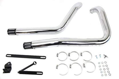 MCM 2-1/4 Inch Vortex Drag Pipe Set for Harley Davidson XL by MCM