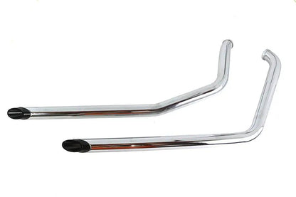 V-Twin Exhaust Drag Pipe Set with Short Black Slash Tips for Harley Davidson FXST (2007-2016) by V-Twin