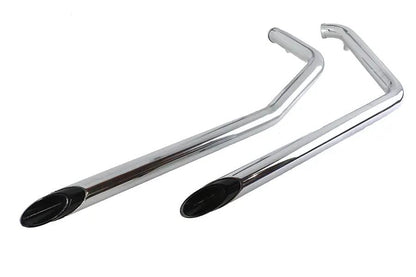 V-Twin Exhaust Drag Pipe Set with Short Black Slash Tips for Harley Davidson FXST (2007-2016) by V-Twin