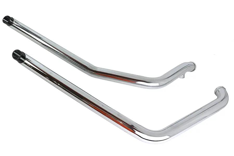 V-Twin Exhaust Drag Pipe Set with Short Black Slash Tips for Harley Davidson FXST (2007-2016) by V-Twin
