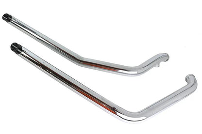 V-Twin Exhaust Drag Pipe Set with Short Black Slash Tips for Harley Davidson FXST (2007-2016) by V-Twin