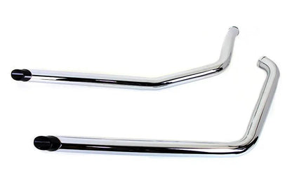 V-Twin Exhaust Drag Pipe Set with Short Black Slash Tips for Harley Davidson FXST (1986-1995) by V-Twin