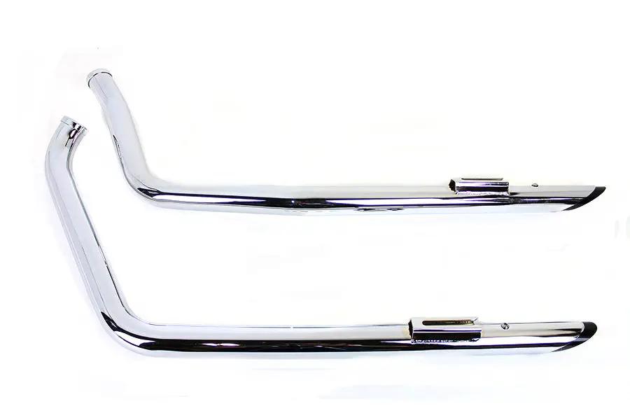 V-Twin Exhaust Drag Pipe Set with Short Black Slash Tips for Harley Davidson FXST (1986-1995) by V-Twin