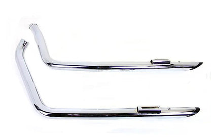 V-Twin Exhaust Drag Pipe Set with Short Black Slash Tips for Harley Davidson FXST (1986-1995) by V-Twin