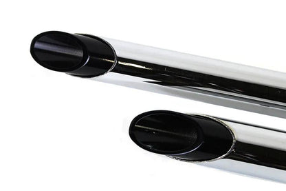 V-Twin Exhaust Drag Pipe Set with Short Black Slash Tips for Harley Davidson FXST (1986-1995) by V-Twin