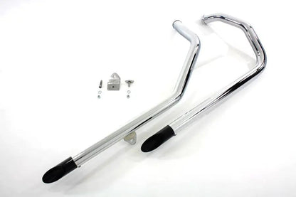 V-Twin Wyatt Gatling Exhaust Drag Pipe Set with Black Slash Tips for Harley Davidson XL Models by V-Twin