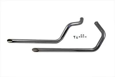 Paughco Exhaust Drag Pipe Set Slash Cut for 1979 Harley Davidson XL - Part #720-40 by Paughco