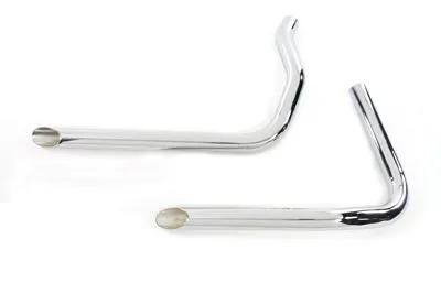 Paughco 729 Exhaust Drag Pipe Set Slash Cut for Harley Davidson EL and FL Models by Paughco