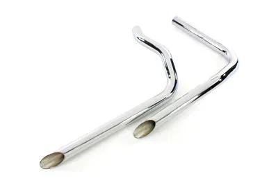 Paughco 729 Exhaust Drag Pipe Set Slash Cut for Harley Davidson EL and FL Models by Paughco