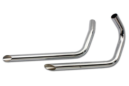 Paughco Exhaust Drag Pipe Set with Slash Cut Ends for Harley Davidson UL (1937-1946) by Paughco