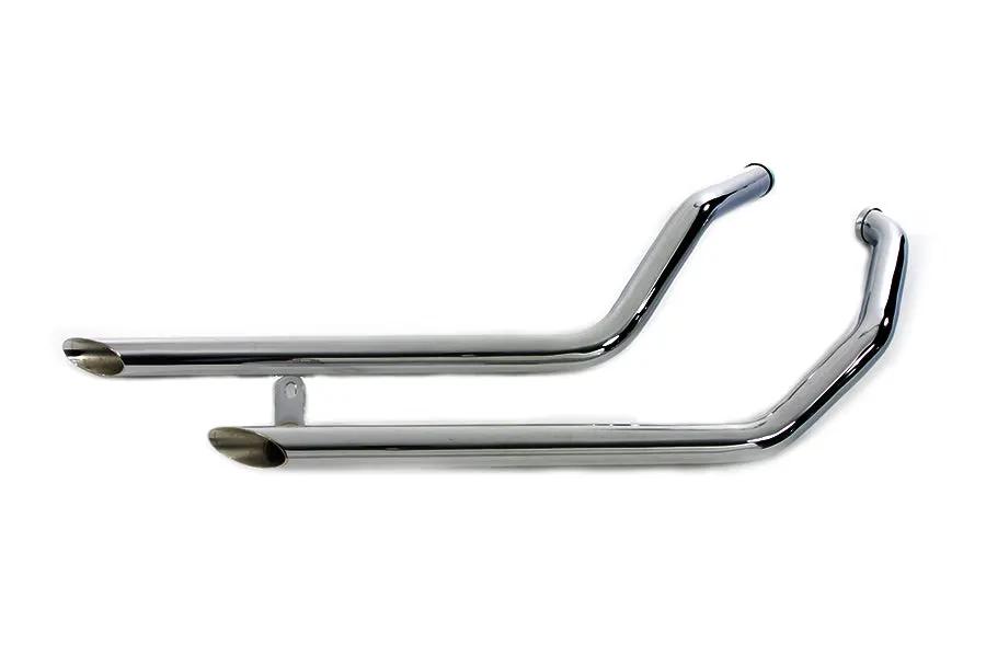 Paughco 735EVOS Exhaust Drag Pipe Set Slash Cut for Harley Davidson FLT (1985-1994) by Paughco