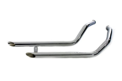Paughco 735EVOS Exhaust Drag Pipe Set Slash Cut for Harley Davidson FLT (1985-1994) by Paughco
