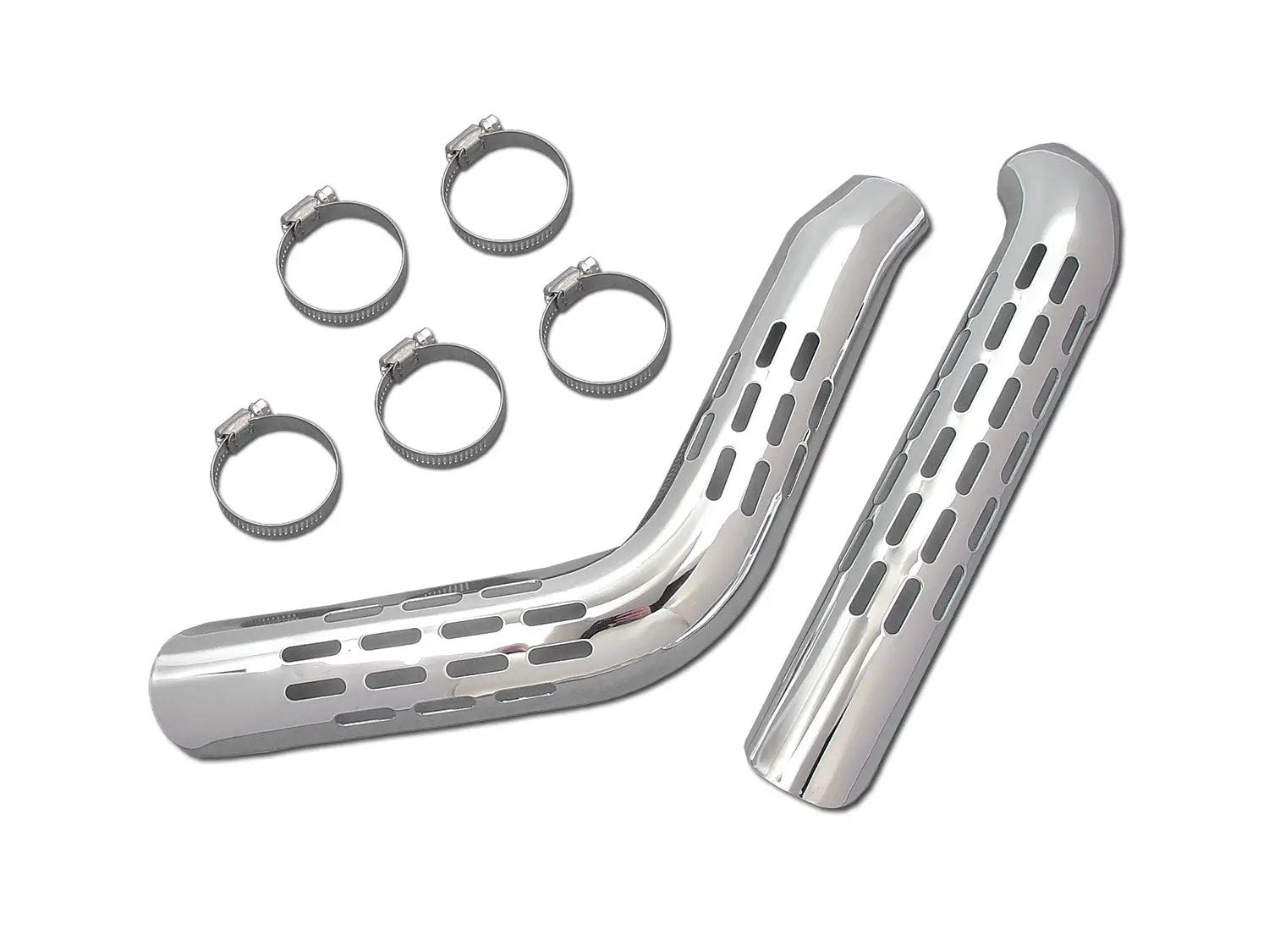 V-Twin Part 72846A Exhaust Heat Shield Set Perforated Style Chrome for Harley Davidson FXST (1986-1995) by V-Twin